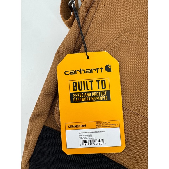 New Carhartt Crossbody Snap Bag Mens OS Brown Black Rain Defender Utility Bag - Picture 3 of 9
